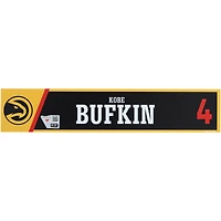 Kobe Bufkin Atlanta Hawks Player-Issued Black Nameplate from the 2024-25 NBA Season 
