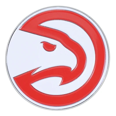 Logo Brands Atlanta Hawks Embossed Color Auto Emblem