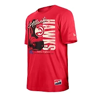 Men's New Era  Red Atlanta Hawks Distressed Throwback Vintage Color Pack T-Shirt
