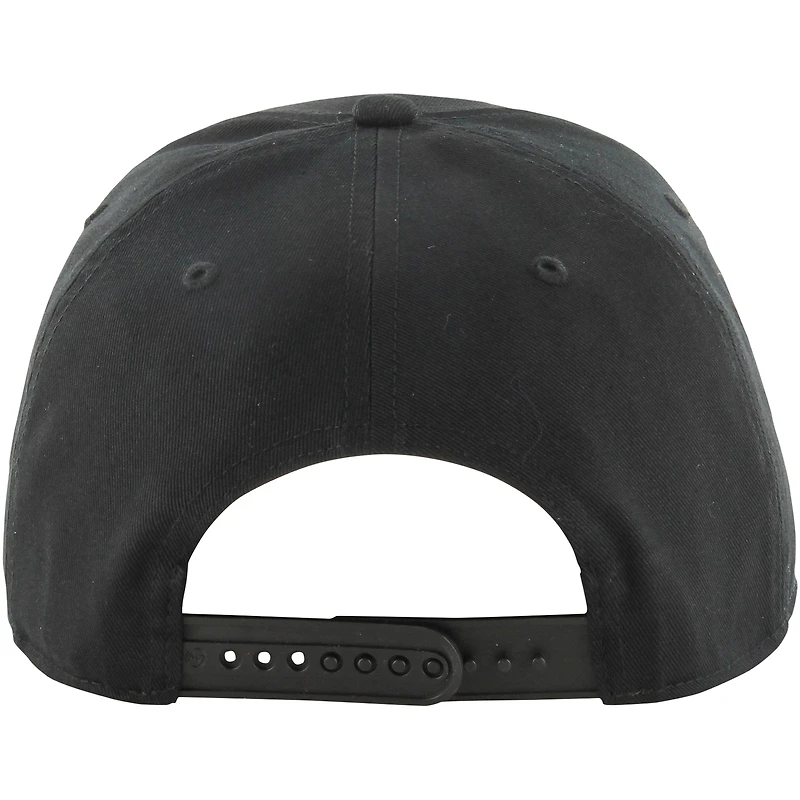 Men's '47 Black Atlanta Hawks Ring Tone Hitch Snapback Hat