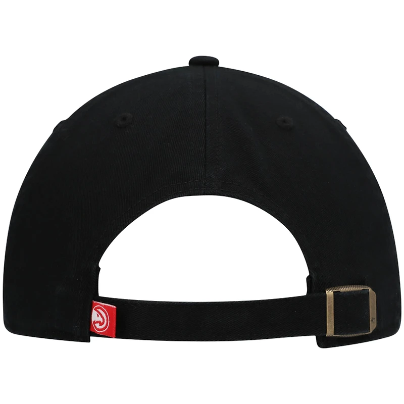 Men's '47 Black Atlanta Hawks Team Clean Up Adjustable Hat