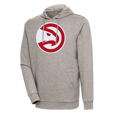 Sweat à capuche Action pour homme Antigua Oatmeal Atlanta Hawks