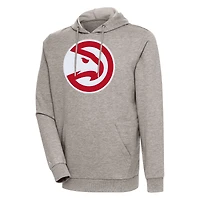 Sweat à capuche Action pour homme Antigua Oatmeal Atlanta Hawks