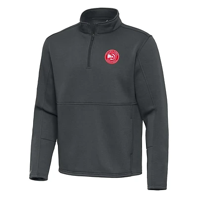 Men's Antigua Pewter Atlanta Hawks  Twist Quarter-Zip Pullover Top