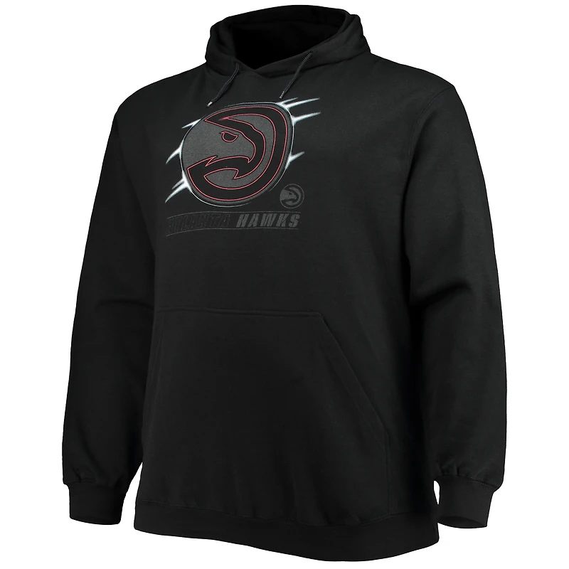 Sweat à capuche noir Atlanta Hawks Big & Tall Pop pour homme