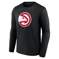 Men's  Red Atlanta Hawks Primary Logo Long Sleeve T-Shirt