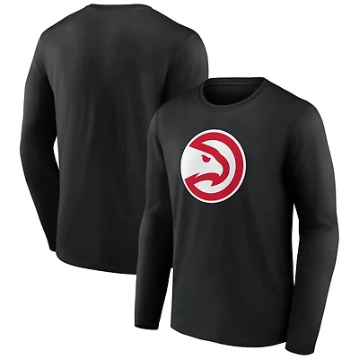 Men's Red Atlanta Hawks Primary Logo Long Sleeve T-Shirt