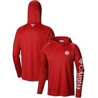 Men's Columbia  Red Atlanta Hawks Terminal Tackle Long Sleeve Hoodie T-Shirt