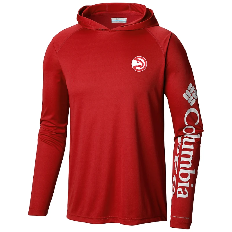 Men's Columbia  Red Atlanta Hawks Terminal Tackle Long Sleeve Hoodie T-Shirt