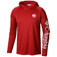 Men's Columbia  Red Atlanta Hawks Terminal Tackle Long Sleeve Hoodie T-Shirt
