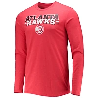 Concepts Sport Ensemble de nuit pour homme avec t-shirt à manches longues et pantalon Atlanta Hawks Noir/rouge