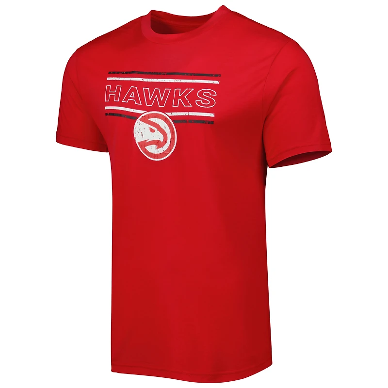 Concepts Sport T-shirt et pantalon de pyjama Atlanta Hawks Badge rouge/noir pour homme