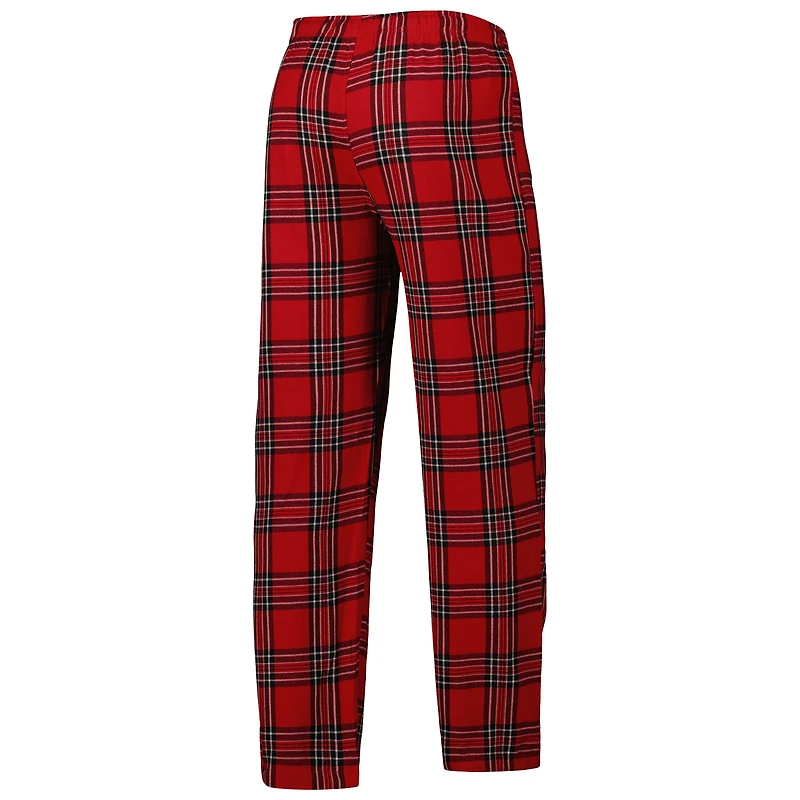 Ensemble de pyjama pour homme Concepts Sport rouge/noir avec haut et pantalon à écusson des Atlanta Hawks