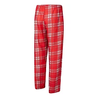 Men's Concepts Sport Red/Heather Gray Atlanta Hawks Regulate Long Sleeve T-Shirt & Plaid Pant Set