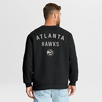 Men's Fanatics Black Atlanta Hawks Crossover Collection Defensive Rotation Drill Premium Pullover Sweatshirt