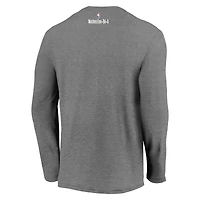 T-shirt à manches longues authentique Fanatics Heather Charcoal Atlanta Hawks 2021 Noches Éne-Bé-A pour homme
