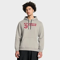 Men's Fanatics Off White Atlanta Hawks Crossover Collection Blocked Shot Premium Pullover Hoodie