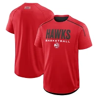 Men's Fanatics Red Atlanta Hawks Inbound Pass Play Practice T-Shirt
