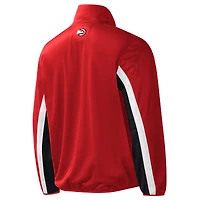 Veste de survêtement zippée G-III Sports by Carl Banks rouge Atlanta Hawks Contender Wordmark pour homme