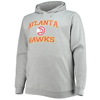Sweat à capuche gris chiné Atlanta Hawks Big & Tall Heart Soul pour homme