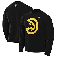 Sweat-shirt Jordan Brand noir Atlanta Hawks Statement Edition pour homme