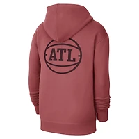Men's Jordan Brand Red Atlanta Hawks Courtside Statement Edition Pullover Hoodie