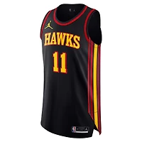 Maillot de joueur authentique des Atlanta Hawks Jordan Brand Trae Young noir pour homme - Édition Statement