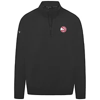Pull Murray noir à fermeture éclair quart de tour pour homme Levelwear des Atlanta Hawks