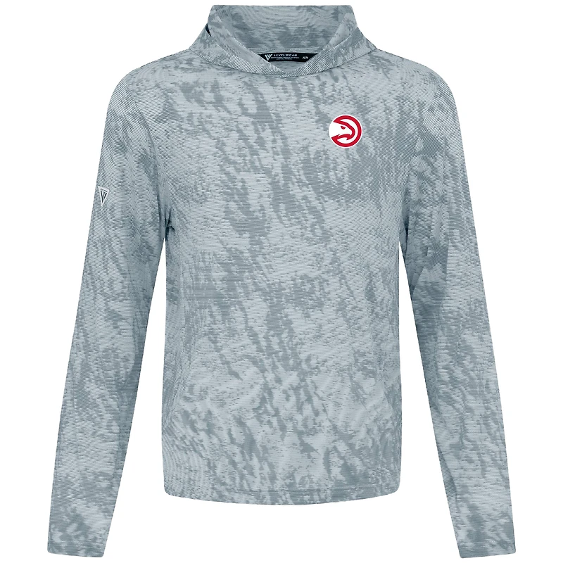 Sweat à capuche plateforme gris Levelwear pour homme des Atlanta Hawks