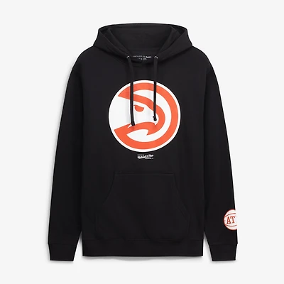 Men's Mitchell & Ness  Black Atlanta Hawks Fleece Hoodie