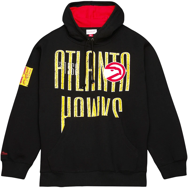 Sweat à capuche noir Mitchell & Ness Atlanta Hawks Hardwood Classics OG 2.0 pour hommes