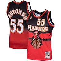 Maillot Swingman Mitchell & Ness Dikembe Mutombo Scarlet Atlanta Hawks Hardwood Classics pour hommes