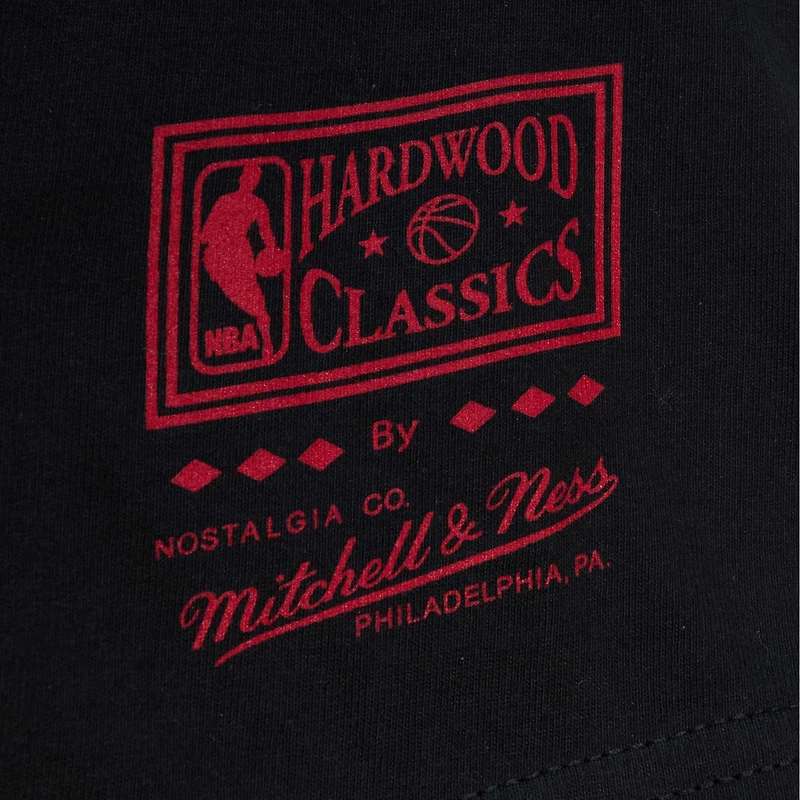 T-shirt pour homme Mitchell & Ness Dominique Wilkins Noir Atlanta Hawks Hardwood Classics Bling Concert Player