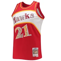 Maillot Swingman Diamond pour hommes Mitchell & Ness Dominique Wilkins rouge Atlanta Hawks 1986/87 Hardwood Classics NBA 75th Anniversary