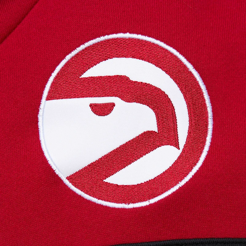Men's Mitchell & Ness Gold/Red Atlanta Hawks Head Coach Pullover Hoodie