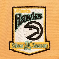 Men's Mitchell & Ness Peach/Black Atlanta Hawks In the City Pro Pinch Snapback Hat