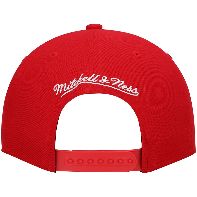 Casquette Snapback Mitchell & Ness Atlanta Hawks Ground 2.0 rouge pour hommes