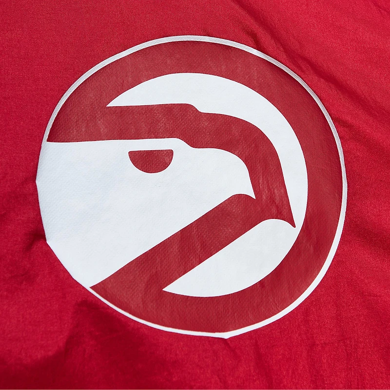 Veste coupe-vent à capuche demi-zip Mitchell & Ness rouge Atlanta Hawks Hardwood Classics Team OG 2.0 pour homme