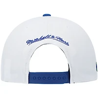 Men's Mitchell & Ness White/Royal Atlanta Hawks Hardwood Classics Snapback Hat