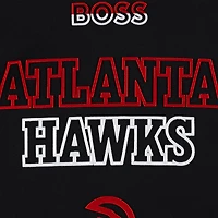 Sweat à capuche enfiler triple mélange NBA x Hugo Boss pour homme Atlanta Hawks Team Bounce noir