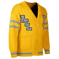 Men's NBA x Keiser Clark Yellow/Gray Atlanta Hawks No Caller ID Button-Up Cardigan