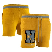 Short en tricot sans identification de l'appelant NBA x Keizer Clark pour homme, jaune/gris Atlanta Hawks