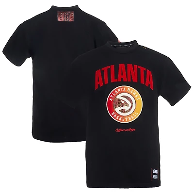 Men's NBA x Two Hype  Black Atlanta Hawks Culture & Hoops Collection Premium T-Shirt