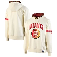 Men's NBA x Two Hype  Cream Atlanta Hawks Culture & Hoops Collection Premium Pullover Hoodie