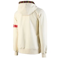 Men's NBA x Two Hype  Cream Atlanta Hawks Culture & Hoops Collection Premium Pullover Hoodie