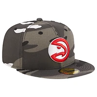 Men's New Era Atlanta Hawks Snow Camo 59FIFTY Fitted Hat