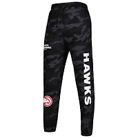 Pantalon de jogging New Era noir/camouflage Atlanta Hawks pour homme