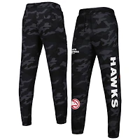 Pantalon de jogging New Era noir/camouflage Atlanta Hawks pour homme