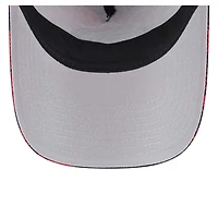 Casquette ajustable New Era noire/rouge pour homme Atlanta Hawks Tip Off A-Frame Trucker 9FORTY