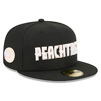 Casquette ajustée New Era Atlanta Hawks 2025/26 City Edition 59FIFTY noire pour homme
